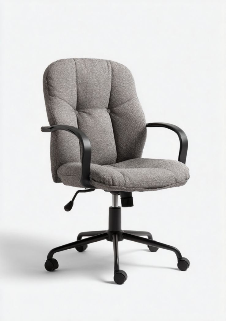 Bürostuhl mit Teppichbezug für ergonomisches Sitzen aus Stoff-60 x 60 x 90